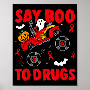 Affiche Semaine de sensibilisation Ruban Rouge Halloween D