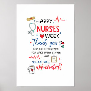 Affiche Semaine des infirmières Signe imprimable Reconnais