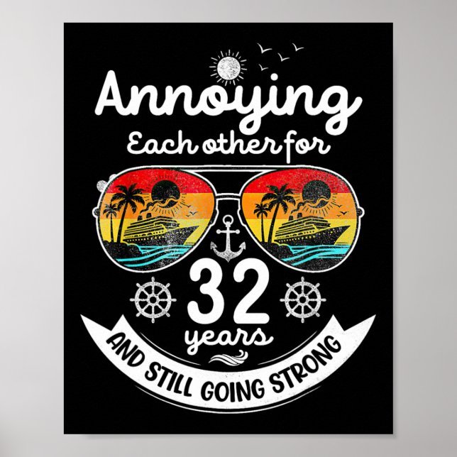 Affiche S'embêter 32 ans 32e anniversaire de mariage (Devant)