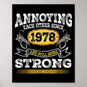 Affiche S'embêter Depuis 1978 Anniversaire Mariage