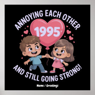 Affiche S'embêter Depuis 1995 Anniversaire Mariage