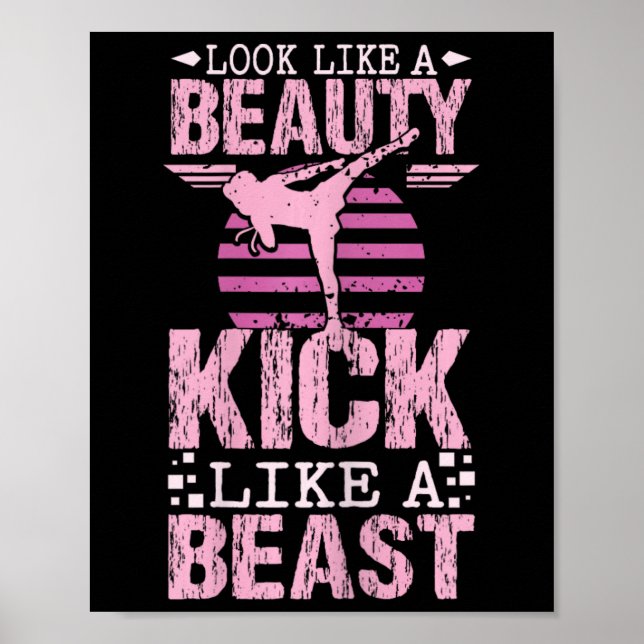 Affiche Sembler Une Beauté Frapper Comme Une Bête Karaté K (Devant)