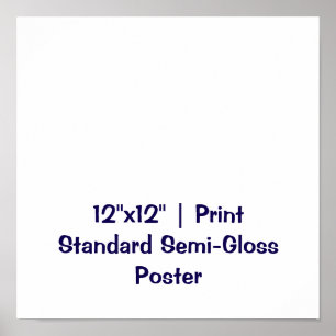 Affiche semi-brillante personnalisée 12"x12" stand
