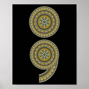 Affiche Semicolon cadeau de sensibilisation à la préventio