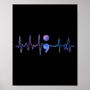 Affiche Semicolon de pulsation sur la prévention du suicid