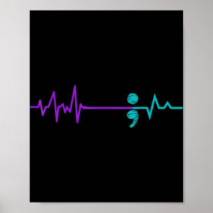 Affiche Semicolon de sensibilisation à la prévention du su