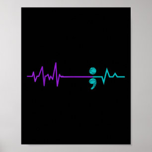Affiche Semicolon de sensibilisation à la prévention du su