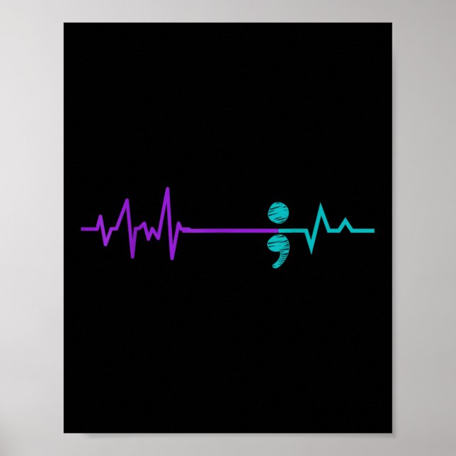 Affiche Semicolon de sensibilisation à la prévention du su (Devant)