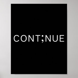 Affiche Semicolon de sensibilisation à la santé mentale Co