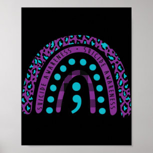 Affiche Semicolon de sensibilisation au suicide - Préventi