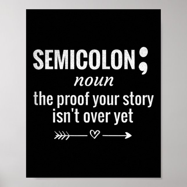 Affiche Semicolon Définition Sensibilisation Semicolon Sui (Devant)