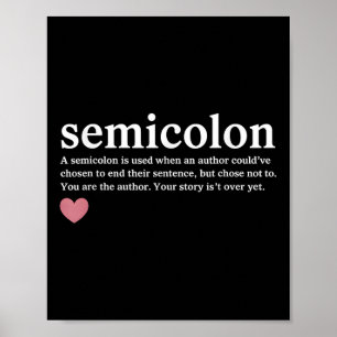 Affiche Semicolon Définition Suicide Santé mentale Reconna