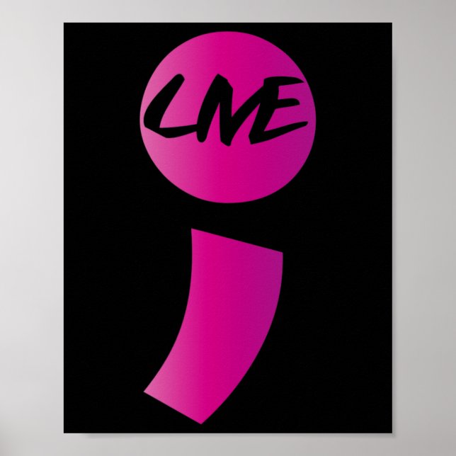 Affiche Semicolon en direct Sensibilisation au suicide Sui (Devant)