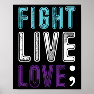 Affiche Semicolon Espère Une Sensibilisation Au Suicide Po
