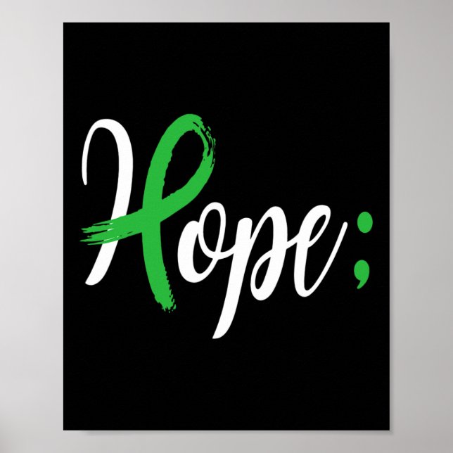 Affiche Semicolon Hope Mois de sensibilisation à la santé  (Devant)