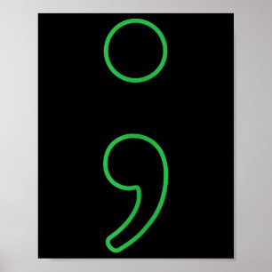 Affiche Semicolon Mois de sensibilisation à la santé menta