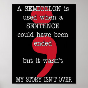 Affiche Semicolon Prévention du suicide Sensibilisation Mo