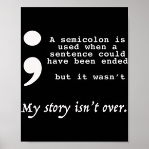 Affiche Semicolon Sensibilisation à la prévention du suici