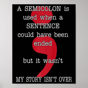 Affiche Semicolon Sensibilisation à la prévention du suici