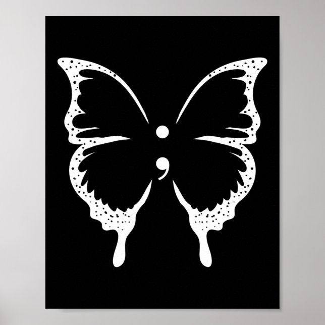 Affiche Semicolon Sensibilisation à la santé mentale (Devant)