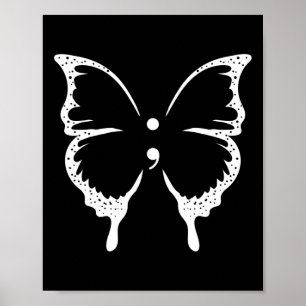 Affiche Semicolon Sensibilisation à la santé mentale