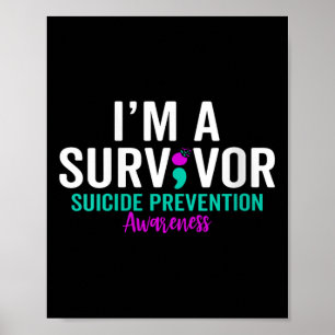 Affiche Semicolon Sensibilisation au suicide Santé mentale