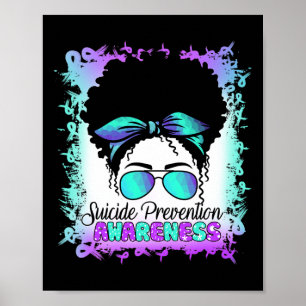 Affiche Semicolon Suicide Turquoise Purple Suicide Prévent