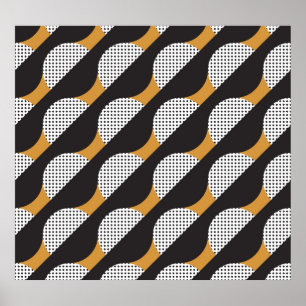 Affiche Semicules et points, motif géométrique.