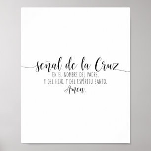 Affiche Señal De La Cruz. En El Nombre Del Padre