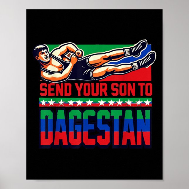 Affiche Send Your Son To Dagestan Wrestling Training Motiv (Devant)