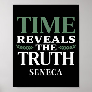 Affiche Seneca Citation Le temps révèle la vérité philosop