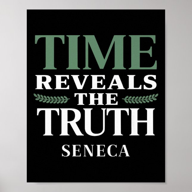 Affiche Seneca Citation Le temps révèle la vérité philosop (Devant)