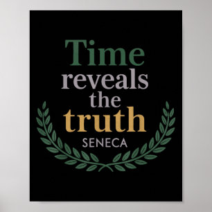 Affiche Seneca Citation Le temps révèle la vérité philosop