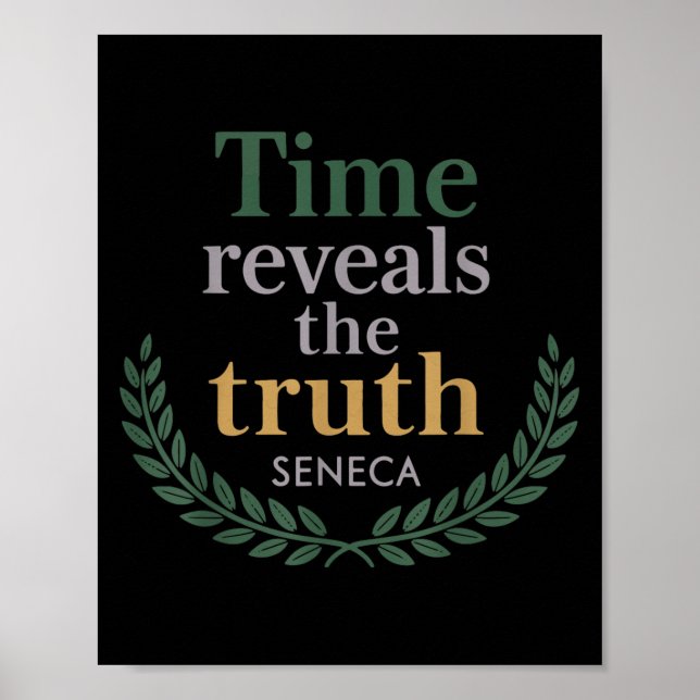 Affiche Seneca Citation Le temps révèle la vérité philosop (Devant)