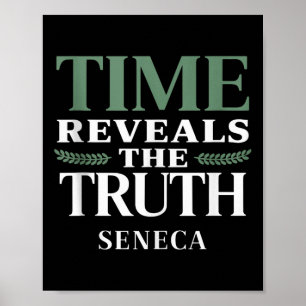 Affiche Seneca Citation Le temps révèle la vérité philosop