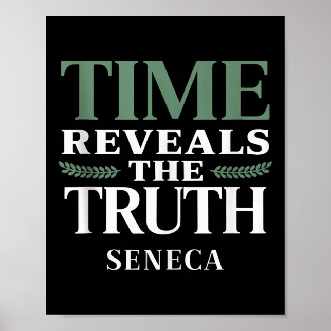 Affiche Seneca Citation Le temps révèle la vérité philosop (Devant)