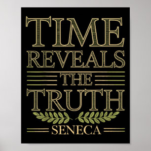 Affiche Seneca Citation Le temps révèle la vérité Sagesse 