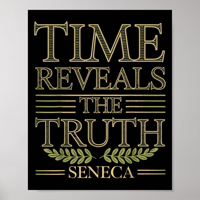 Affiche Seneca Citation Le temps révèle la vérité Sagesse  (Devant)
