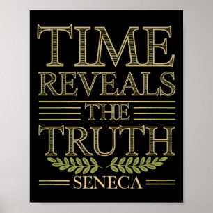 Affiche Seneca Citation Le temps révèle la vérité Sagesse 
