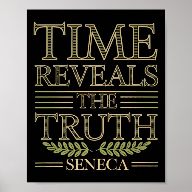 Affiche Seneca Citation Le temps révèle la vérité Sagesse  (Devant)