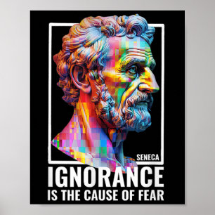 Affiche Seneca Citation Philosophie Enseignant Vie stoïque