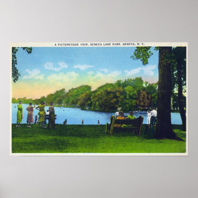 Affiche Seneca Lake Park Scene (Devant)