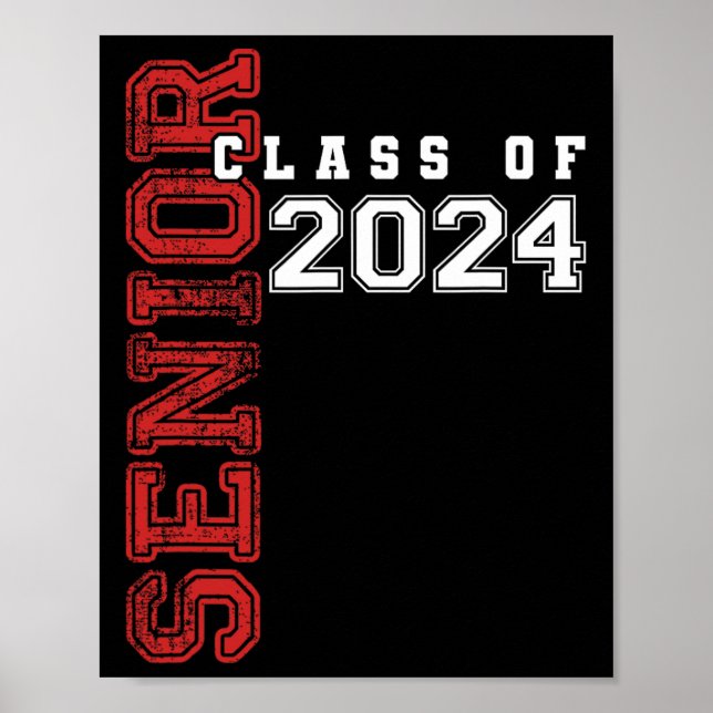 Affiche Senior 2024 Class Of 2024 Seniors Graduation 2024 (Devant)