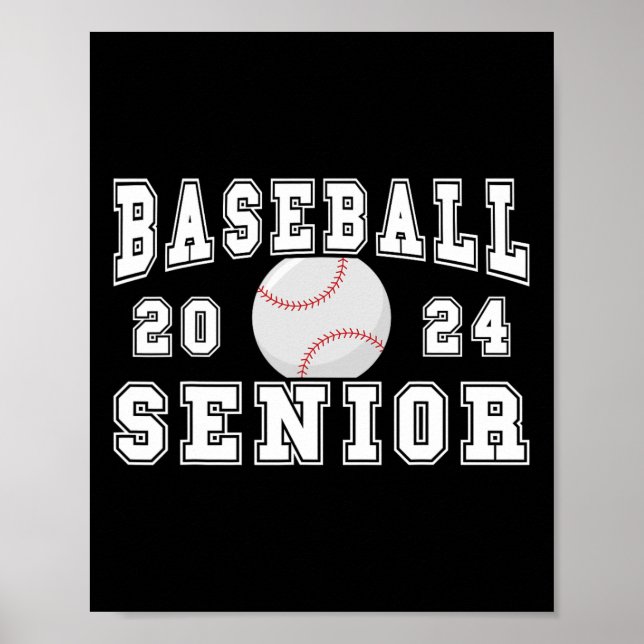 Affiche Senior 2024 Graduation Party Idea Baseball Senior (Devant)