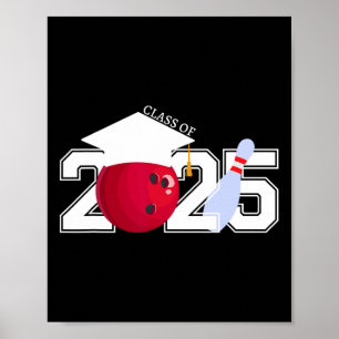 Affiche Senior 2025 Bowling Player Cl Of 2025 Graduation S
