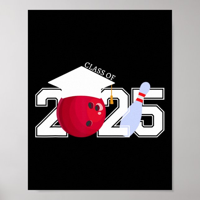 Affiche Senior 2025 Bowling Player Cl Of 2025 Graduation S (Devant)