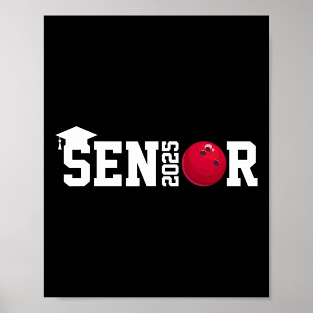 Affiche Senior 2025 Bowling Player Cl Of 2025 Graduation S (Devant)
