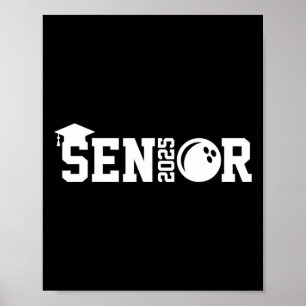 Affiche Senior 2025 Bowling Player Cl Of 2025 Graduation S