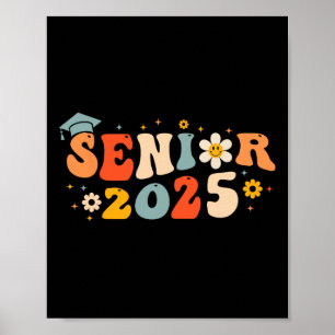 Affiche Senior 2025 Super Retro Senior Cl Of 2025 Graduat