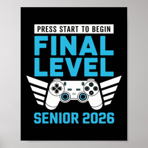 Affiche Senior 2026 Promotion 2026 Senior Joueur Jeux Vidé